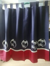 Football Curtains Kids/Children's Red and Blue Tab Top Curtains by Next 52"X64"