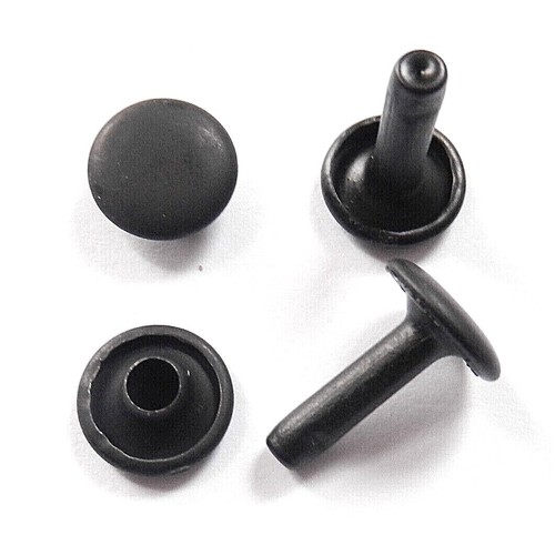 Matte black double - double, leather