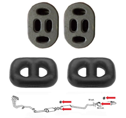 Full set exhaust rubber - of,
