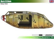 1/72 WW1 British Mk.IV Male Tank. Painted Resin. 3800+ models on offer