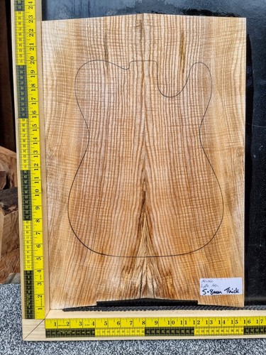 Flame spalted ash bookmatched - spalted,