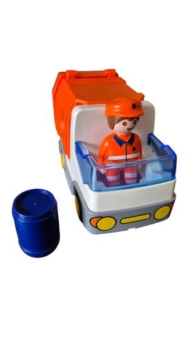 Small playmobil dustbin lorry - small,