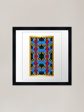 Gold Framed Stained Glass