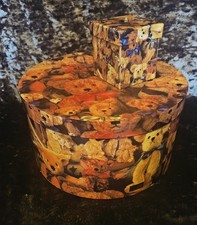 Storage Box Hat Box Trinkets Keepsakes Teddy Bear Design Large Round Small Cube