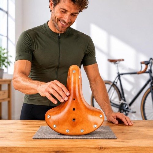 Vintage leather bike - vintage, saddle