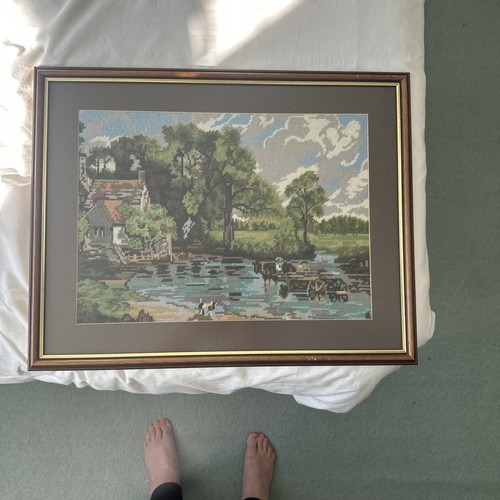 Completed embroidered tapestry