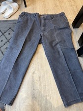 Men’s Oakman Jeans Trousers Blue Soft Denim Waist 45 And Leg 27