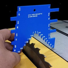 Step Depth Gauge for Router and Table Saw 2 in 1 Design Professional 112mmx111mm