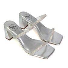 Womens Sparkly Diamante Heeled