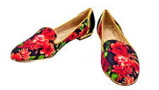 Vivienne Westwood Shoes Flats Ballerina Anglomania Floral Gold Trim Opera UK 5