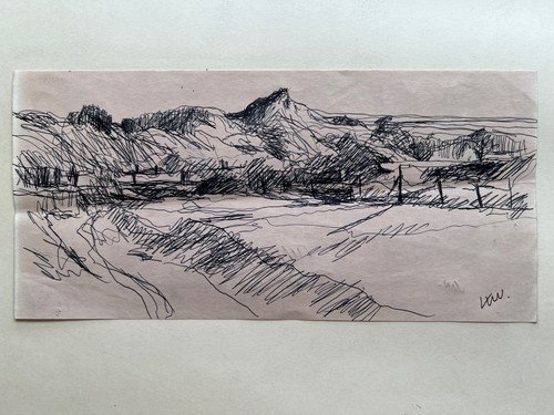 Kyffin williams ink drawing - williams,,