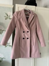 Ladies Pink Miss Selfridge Wool Like Coat. Size 6