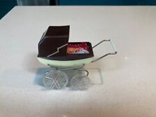 1970s vintage Lundby dolls house pram and two babies