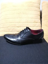 Roberto Giovanni Men Black Leather Shoes UK Size 8