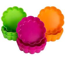 Tart Tins Mini Quiche Dishes Silicone Tart Mould 12 Pcs 3 Inch Non-Stick Round