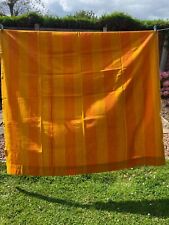 VINTAGE RETRO MID CENTURY ORANGE STRIPE CURTAIN / MATERIAL ~ 79" × 66"