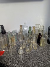 Various Very Old Glass Bottles