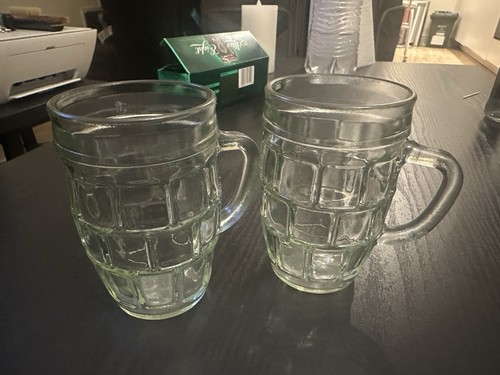 Pair vintage dimpled glass - vintage,
