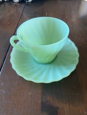 Fire King Shell Jadeite cup