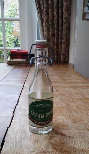 Retro clear glass bottle - , &
