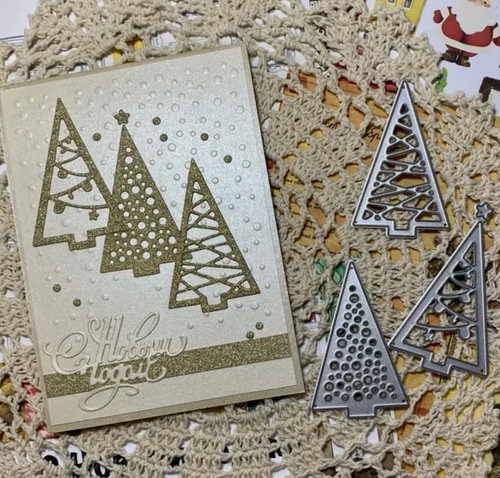 Christmas tree cutting die - christmas,