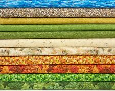 Landscape Cotton Fabric Sea Sand Stone Tree Foliage Sky Brick Patchwork Material