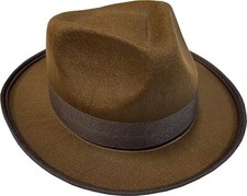 Brown permafelt fedora - brown, indiana