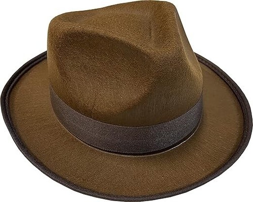 Brown permafelt fedora - fedora, indiana