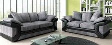 New Amara 3 2 Seater Corner Sofa Jumbo Cord Suite Set Footstool Grey Black Brown
