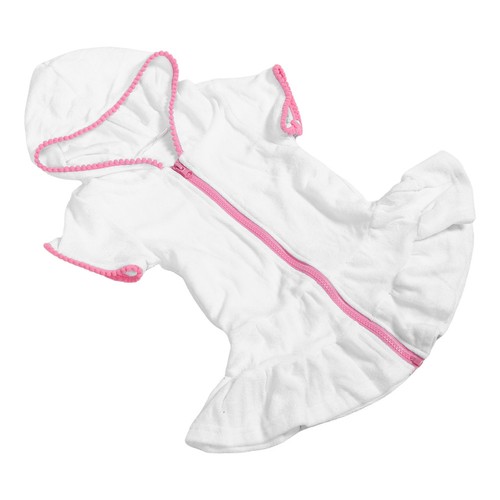 Zipper hooded swim dress girls - zipper,