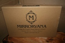 MIRRORVANA LARGE HAND MIRROR WITH COMFY HANDLE 33CM L X 2 HELD MIRROR FOR BARBER