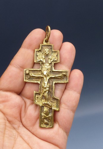Antique orthodox cross bronze - orthodox,