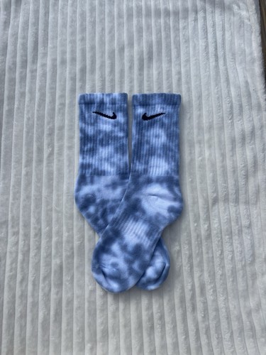 Navy tie dye nike socks - dye,
