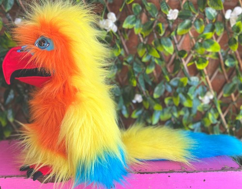 Parrot hand puppet large 75cm - large,