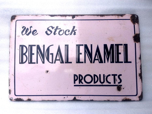 Vintage old porcelain enamel - vintage,