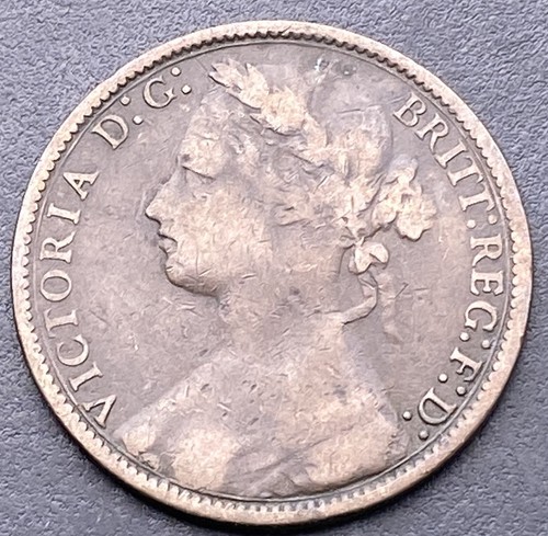 Victoria 1875 penny coin - 1875,