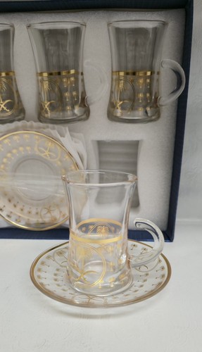 Tri star glass tea cup - tea, &