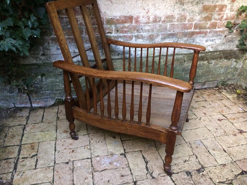 Arts and crafts oak reclining - crafts,