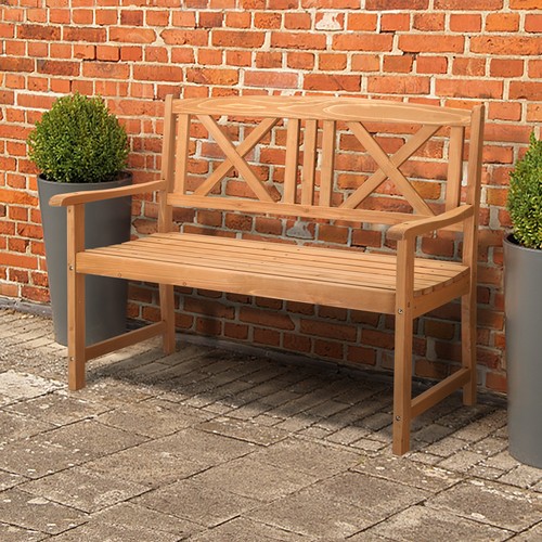 Seater wooden garden bench - seater,