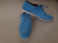 MENS BLUE SUEDE LEATHER, RED HERRING SHOES, UK 8  EU 42. FAST POSTAGE
