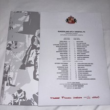 Sunderland v Arsenal - FA Premier League - 08 November 2025  - with team sheet 