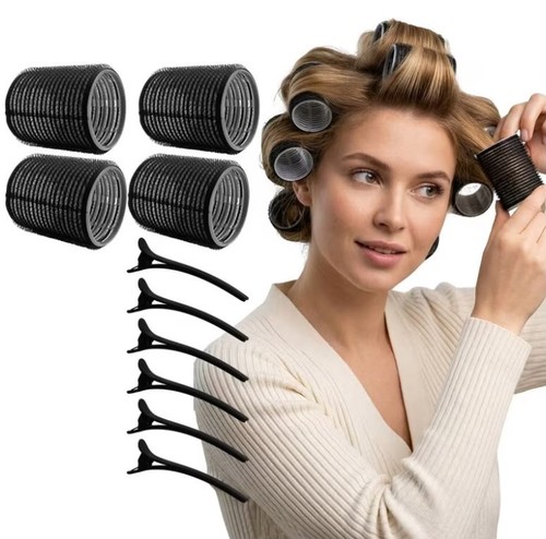 Black medium hair - black,