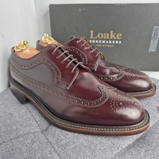 Loake Royal Brogues Burgundy Dress Shoes 10F Mens New