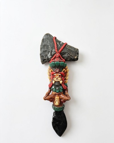Aztec style warrior rain - style,