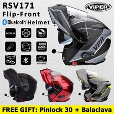 ViPER RSV171 Blinc Bluetooth Flip-Up Motorcycle Helmet Modular Bike Crash Helmet