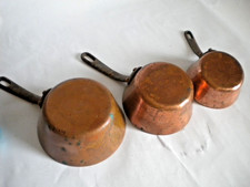 French Copper pans vintage set