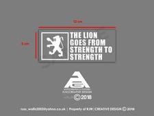 Peugeot “Lion goes from strength to strength” windscreen sticker