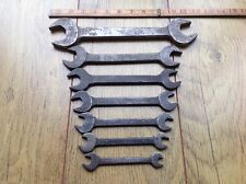 7 Vintage 1940s TW Superslim Spanners 13/16"To 1/8" Whitworth Open Ended.