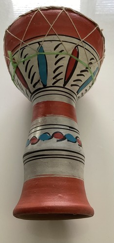 Hand painted stone - painted, drum