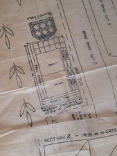 Original 1940's embroidery transfer - patchwork tea cosy